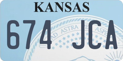 KS license plate 674JCA