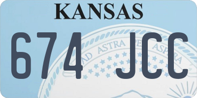 KS license plate 674JCC
