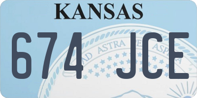 KS license plate 674JCE