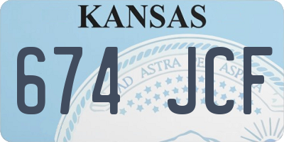 KS license plate 674JCF
