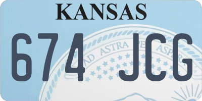 KS license plate 674JCG