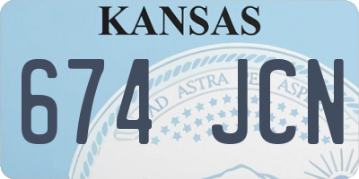 KS license plate 674JCN