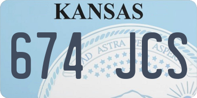 KS license plate 674JCS