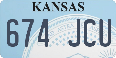 KS license plate 674JCU
