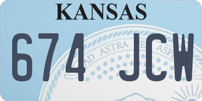 KS license plate 674JCW