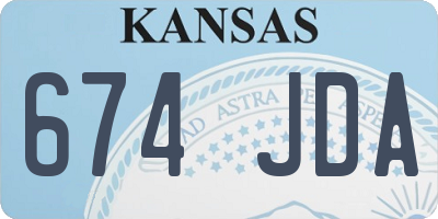 KS license plate 674JDA