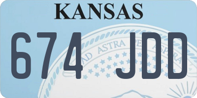 KS license plate 674JDD