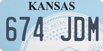 KS license plate 674JDM