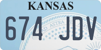 KS license plate 674JDV