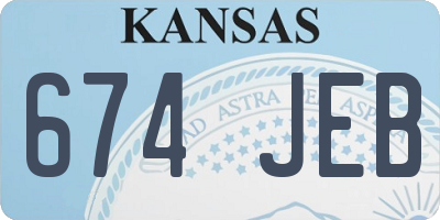 KS license plate 674JEB