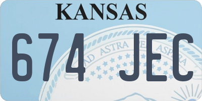 KS license plate 674JEC