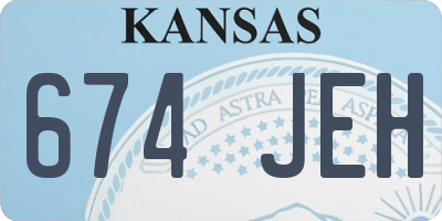 KS license plate 674JEH