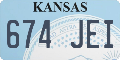 KS license plate 674JEI