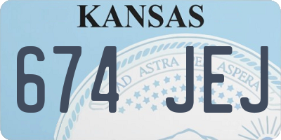 KS license plate 674JEJ