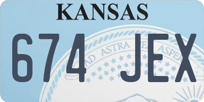 KS license plate 674JEX