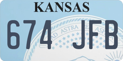 KS license plate 674JFB