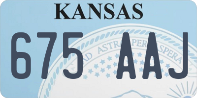 KS license plate 675AAJ