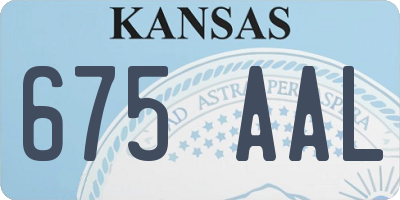 KS license plate 675AAL