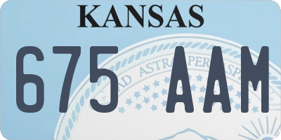 KS license plate 675AAM