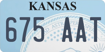 KS license plate 675AAT