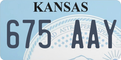 KS license plate 675AAY