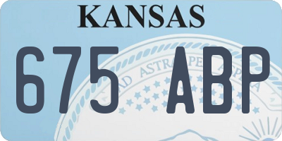 KS license plate 675ABP