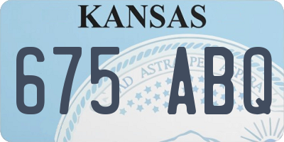 KS license plate 675ABQ