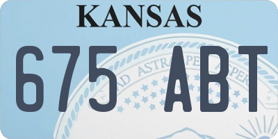 KS license plate 675ABT