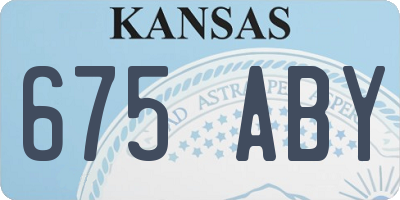 KS license plate 675ABY