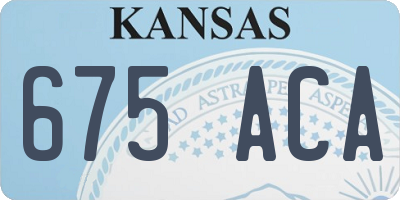 KS license plate 675ACA