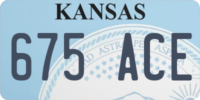 KS license plate 675ACE