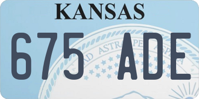 KS license plate 675ADE