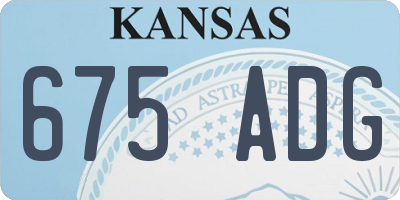 KS license plate 675ADG