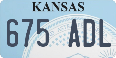 KS license plate 675ADL