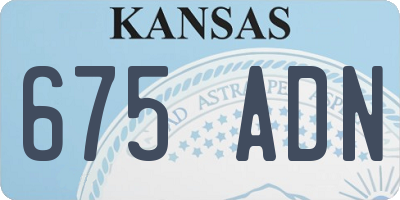 KS license plate 675ADN