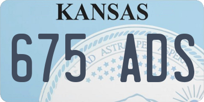 KS license plate 675ADS