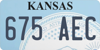 KS license plate 675AEC