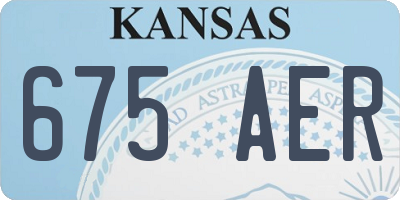 KS license plate 675AER