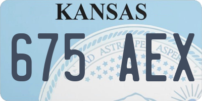 KS license plate 675AEX
