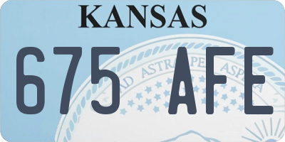 KS license plate 675AFE