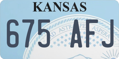 KS license plate 675AFJ