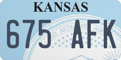 KS license plate 675AFK