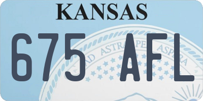 KS license plate 675AFL