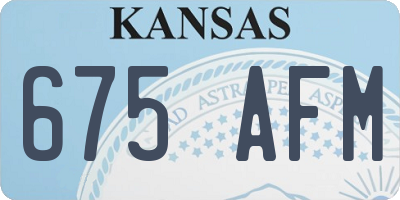 KS license plate 675AFM