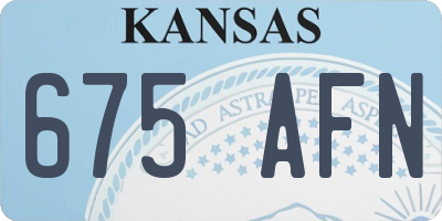 KS license plate 675AFN