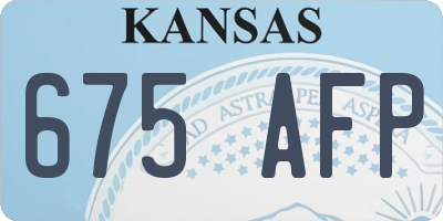 KS license plate 675AFP