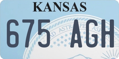 KS license plate 675AGH