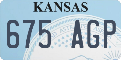 KS license plate 675AGP