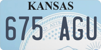 KS license plate 675AGU