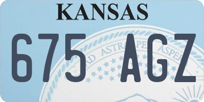 KS license plate 675AGZ
